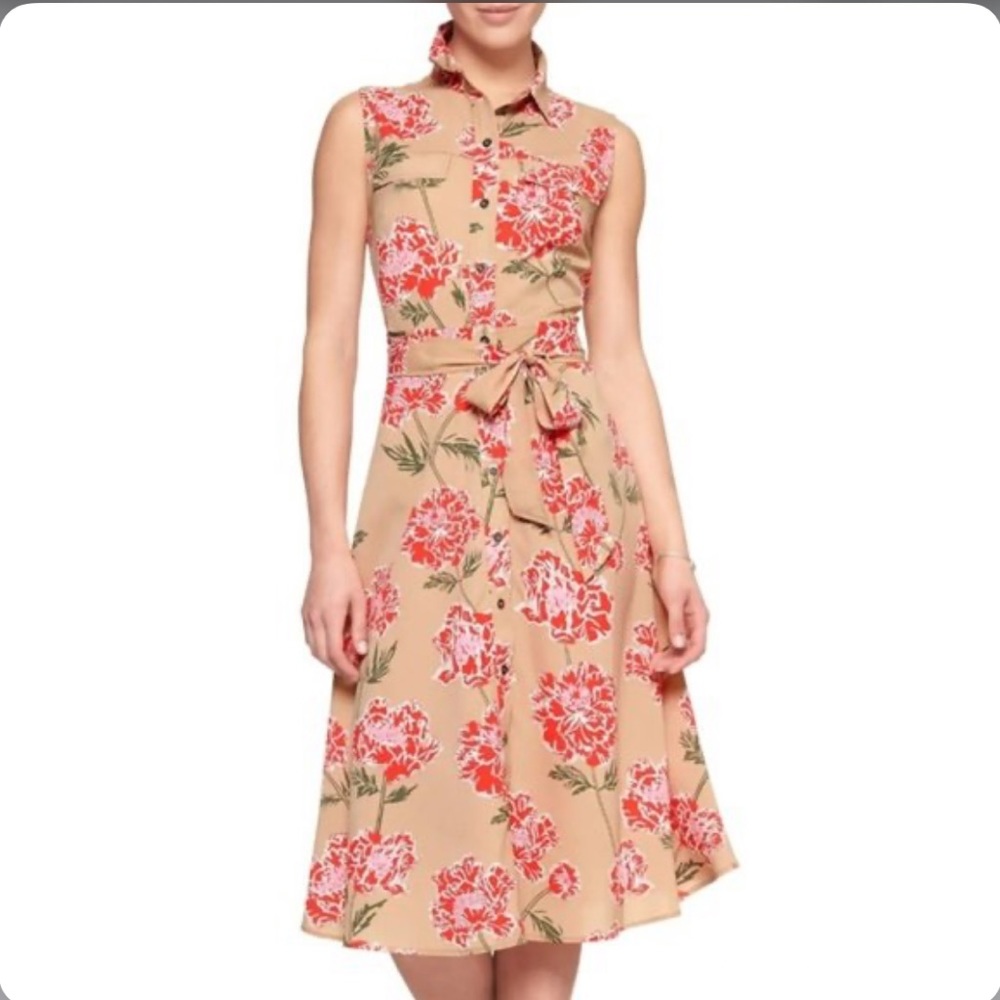 Banana Republic Floral Shirtdress Dress